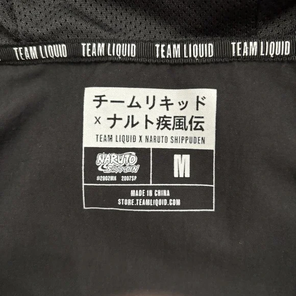 Team Liquid x Naruto Shippuden Akatsuki Tech Hoodie Jersey Mens M Black Anime - Picture 6 of 14